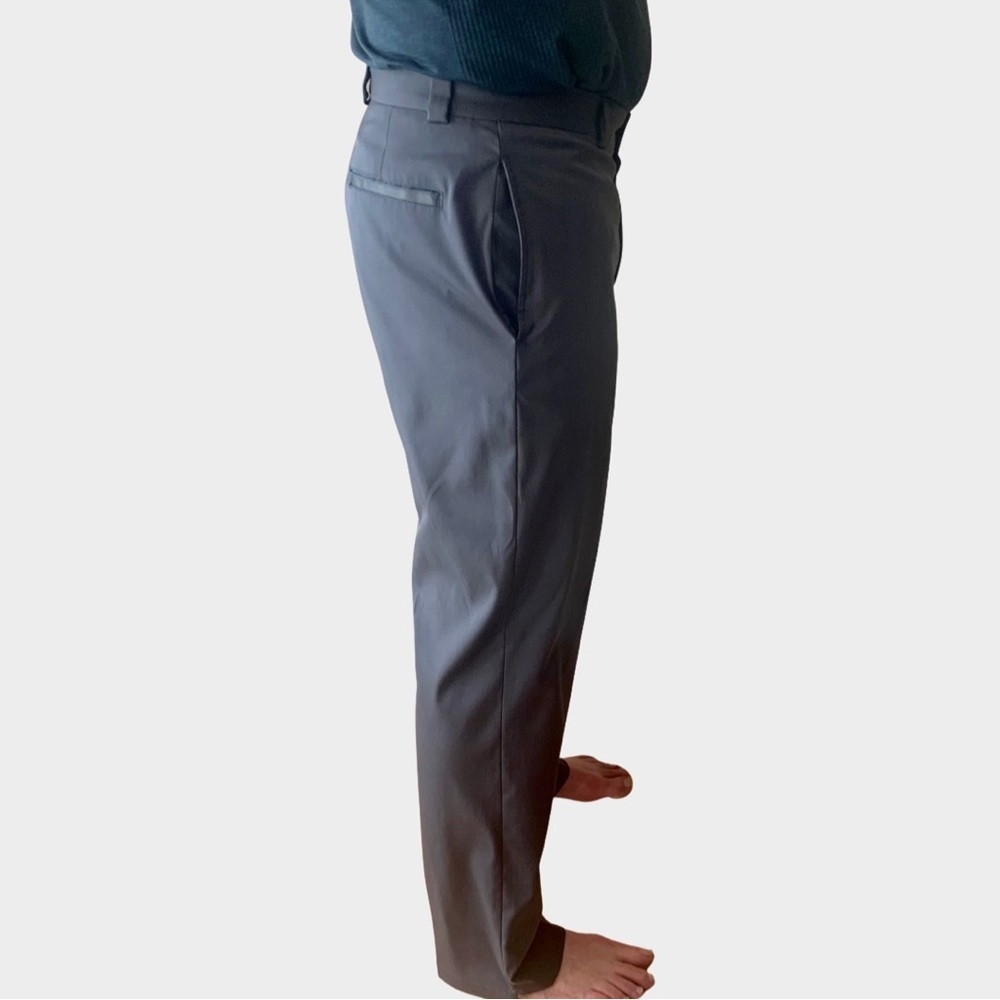 SLAZENGER Golf Pants Flat Front Regular Fit Charcoal Grey Stretch Size 34 - Picture 4 of 16